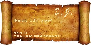 Deres József névjegykártya